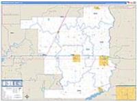 Jefferson Davis Parish (), La Carrier Route Wall Map